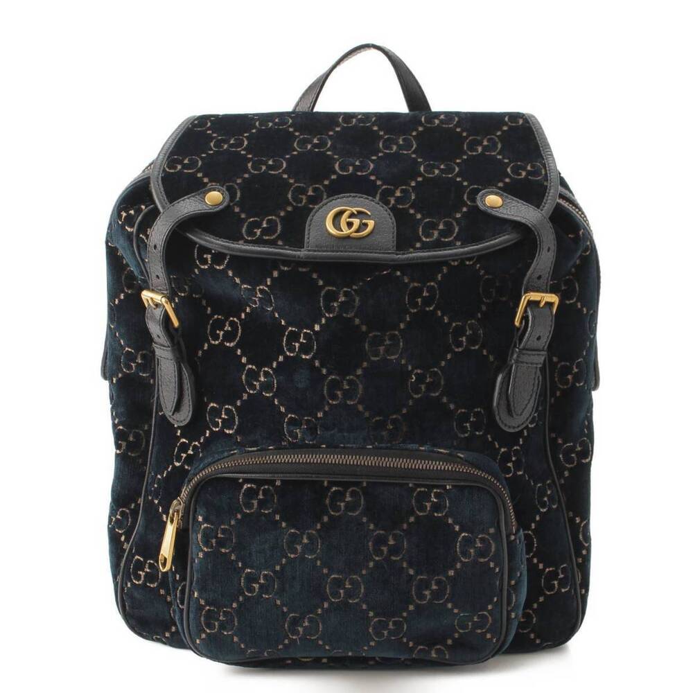 Gucci GG Velvet Backpack Blue